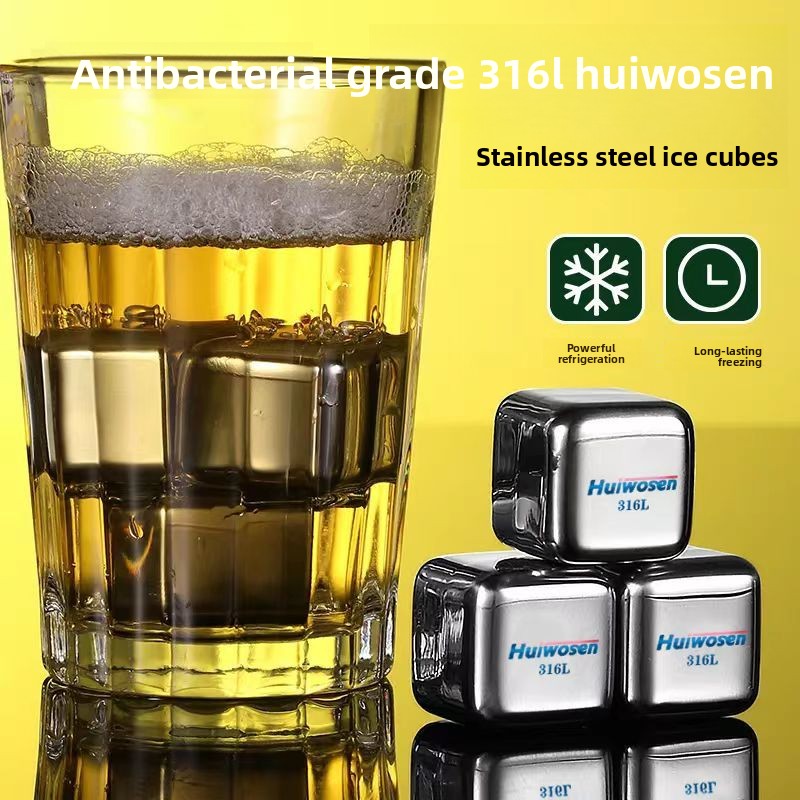 Wine Beer The Whiskey - 316 Stainless Steel Ice Cube Recycling