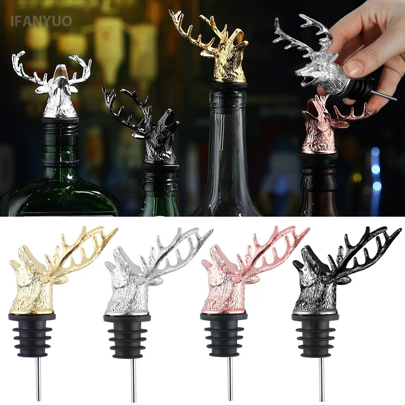 Zinc Alloy Deer Head Wine Pour - Wine Beer Liquor review and price