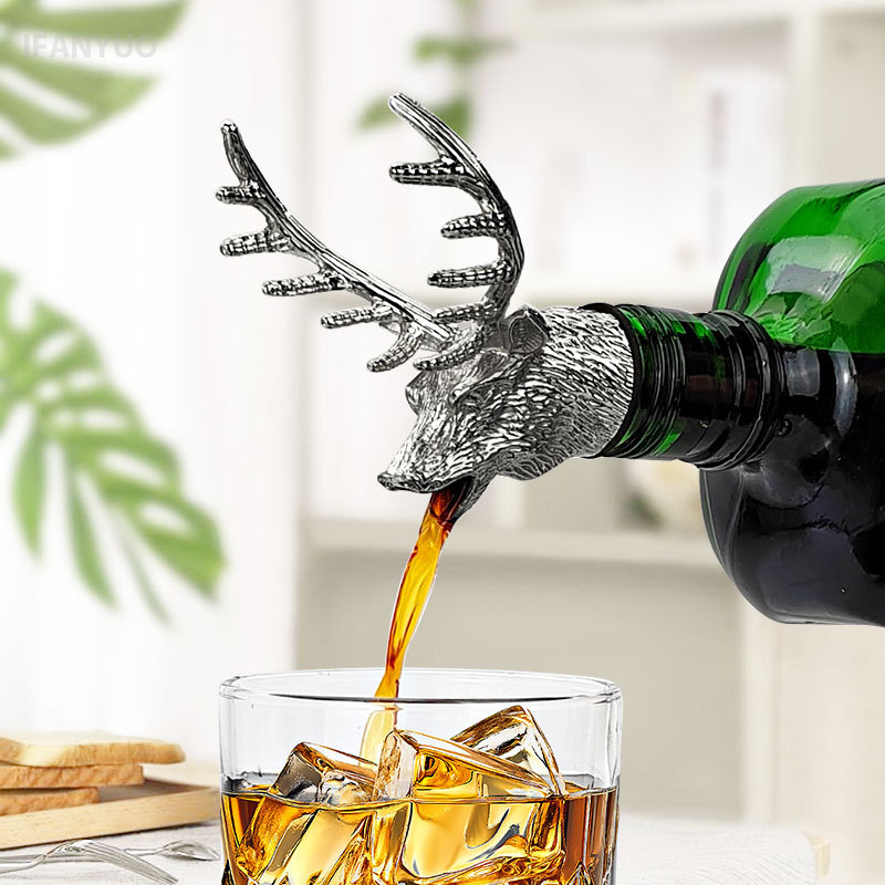 Zinc Alloy Deer Head Wine Pour - Wine Beer Liquor review and price