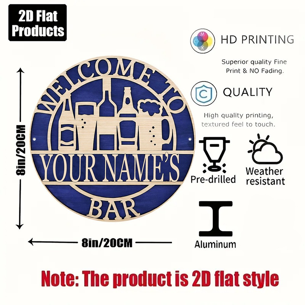 [2D Flat] 1pc Custom Name Holl - Wine In Beer Name review and price