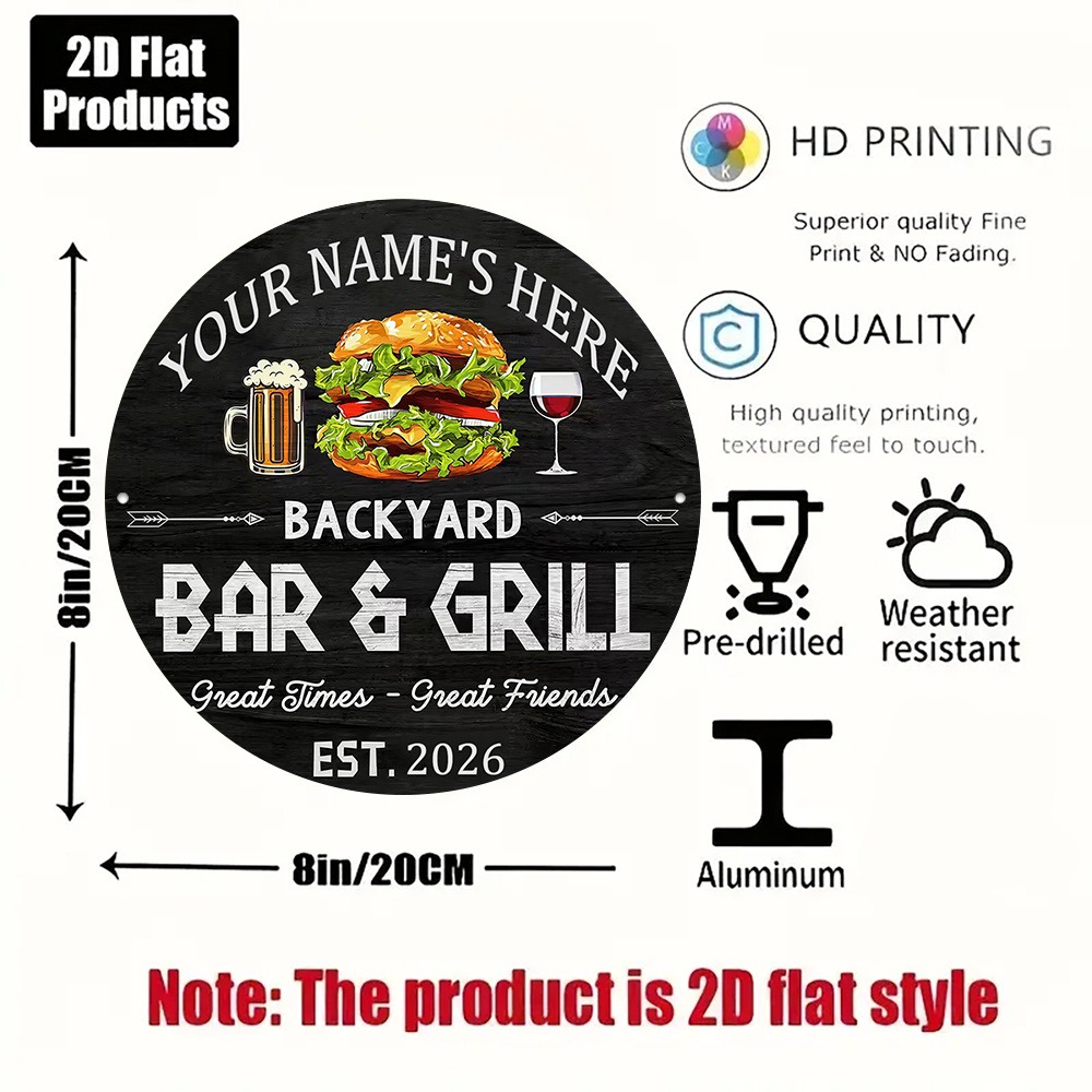 [2D Flat] 1pc Custom Name Roun - Wine In Beer Name review and price