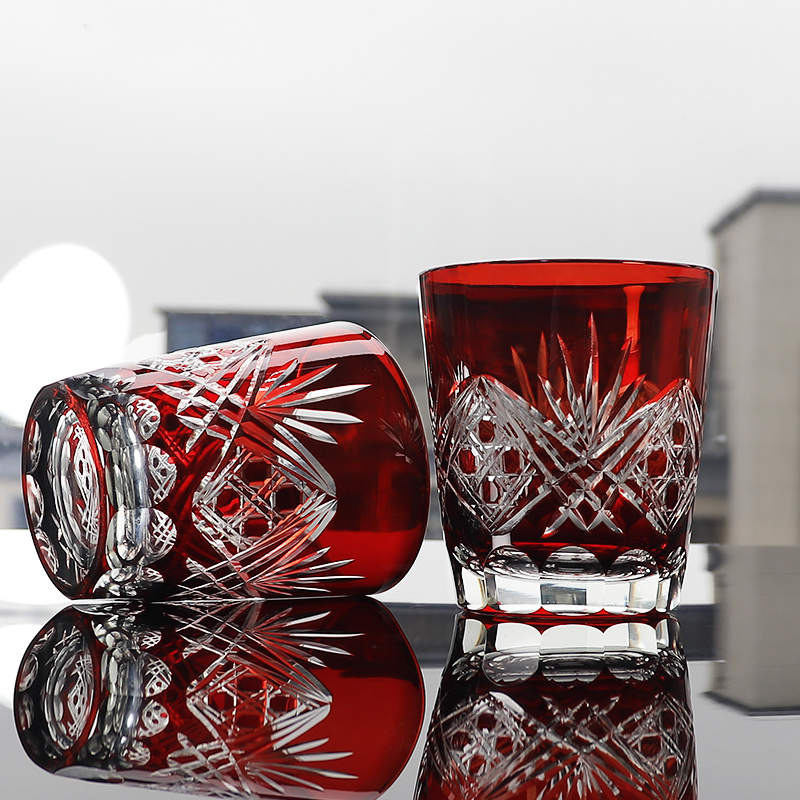 Red Edo Crystal Whisky Glass J - Wine Beer Liquor review and price
