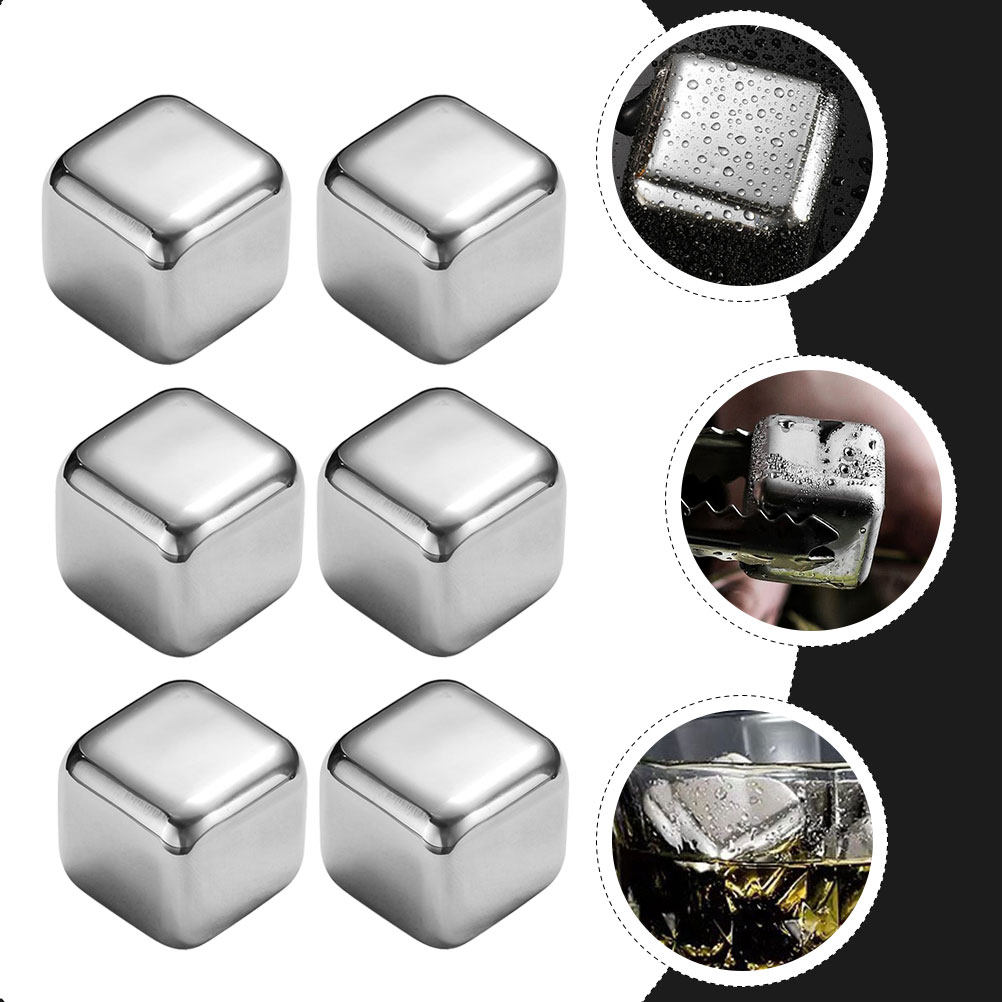 6Pcs Stainless Steel Wine Rock - Wine Beer The Whiskey review and price